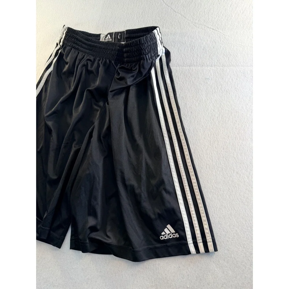 Adidas Brooklyn Nets Basketball Shorts Black White Striped Mens Large Climalite